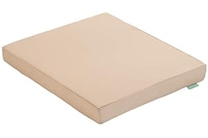 Gardenista Outdoor Seat Cushion Pads for Rattan Furniture | Water Resistant Patio Padding | Comfy & Lightweight Garden Furniture Cushions | Soft & Durable Easy Clean (56x52x6cm (Seat Pad), Stone)