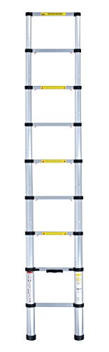 Pavo PREMIUM Teleskopleiter – 2,60 m aus Aluminium – Norm EN131 – 9 Stufen, 8032808 - 2