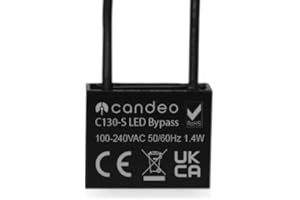 Candeo LED Dimmer Bypass | Enhances Dimming Range | Compatible with Smart Dimmer Switches | Reduces Flickering & Afterglow