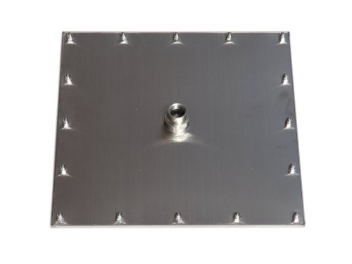 DeLanwa Massive Edelstahl Regendusche Duschkopf Kopfbrause 300 x 300 mm gebürstet matt, 603052.0 - 2
