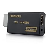 Musou Wii to HDMI Converter Adapter Stick 720P 1080P HD Output Adapter (Wii zu HDMI Konverter Adapter) for Nintendo Wii,Schwarz - 