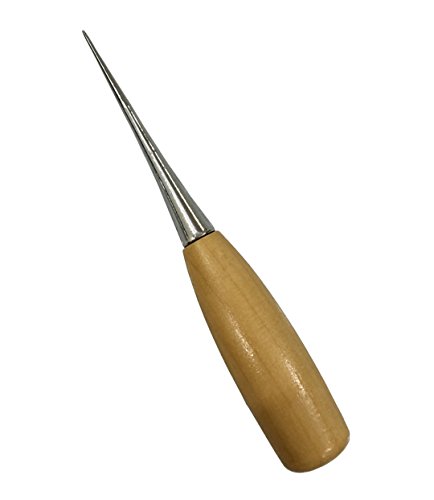 7-teilig gebogen Polster-Nähnadeln Nähnadeln mit gewachster Kordel Bohren Ahle und Fingerhut für Leder Reparatur - 2