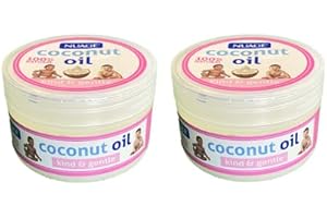 Blue Finch x2 Baby Coconut Oil for Massage, relieving dry skin, irritation and cradle cap, daily use, 100% natural ingredients 50ml each