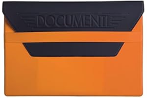 ‎PUBBLIMANIA Pubblimania Dokumententasche für Auto Motorrad aus Tam mit Verschlussklappe (Gelb)