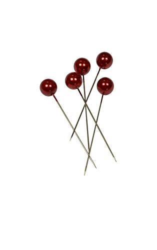 Corderie Italiane 006042457 Deko-Nadeln, Durchmesser: 6 x 65 mm, 100 Stück, Rot