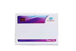 Everest EW 400 N Elegant Digi Double Booster Voltage Stabilizer Working Range (150 V to 290 V) Used Upto 1.5 Ton AC, White Color