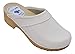 Produktbild BeComfy Damen Clogs Pantofflen Holzschuhe Weiß VK42 (38, Weiß- Glatt)
