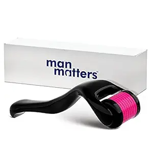 Man Matters Derma Roller with 540 Titanium Alloy Micro Needles 0.5 mm | Suitable for Beard Also | Reduces Hair Fall | Stimulates Hair Follicles | Easy to use | Safe & Effective