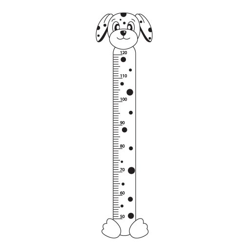 Supertogether Dog Childrens Growth Height Chart Bedroom Wall Sticker
