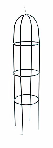 Rosenbogen / Rankhilfe aus Metall, 3 Etagen, Höhe ca. 180 cm, Farbe Grün - 2