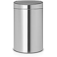 Brabantia Touch Bin Cubo de Basura para Reciclaje, 23+10 Litros, Acero Mate