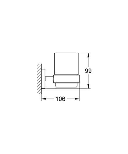 Grohe 40447001 Essentials Glas mit Halter - 2