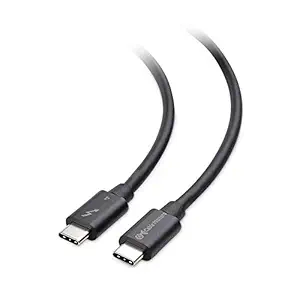 [Intel Thunderbolt Certified] Cable Matters 40Gbps USB4 Thunderbolt 4 Cable with 8K Video and 100W Charging in 2.6 ft - Backwards Compatible with Thunderbolt 3 and USB-C