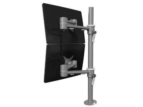 Dataflex 682 ViewMate Style Monitorarm (Tragkraft max. 2x 15kg, bis 61 cm (24 Zoll) Bildschirmdiagonale, VESA: MIS-D 75×75/100x100mm kompatibel) silber - 3