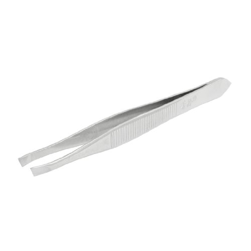 Slanted Tip Eyebrow Removers Tweezers Beauty Tool Silver Tone 3.4" Length