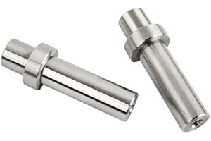 Sauter Variable Bankhaken aus Edelstahl – 1 Paar – Benchdogs für Multifunktionstisch mit 20 mm Lochraster – robust, rostfrei, präzise – Werkbank Zubehör