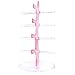 Produktbild Cupcinu Brillen Display-Ständer Sonnenbrille Halter Brille Veranstalter Glasrahmen Rack 4 Paar Brillen Aufbewahrungsbox Plain Glas-Art-Gläser Size 28 * 16cm (Rosa)
