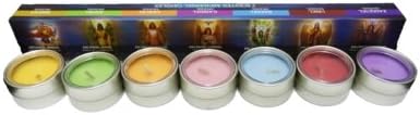 Candles Green Tree 7 Archangel Tea Lights in Giftbox - Beautiful Angel Present