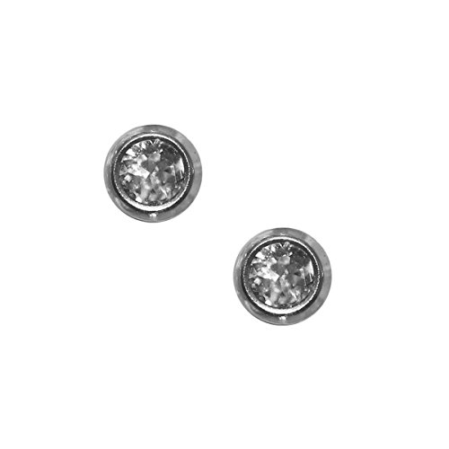 Orecchini per primo foro, acciaio chirurgico dorato, sterili, barretta con pietra di colore blu