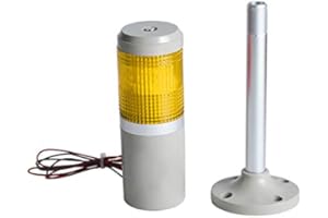 Vogueing Tool 24V amarillo normalmente brillante LED luz de advertencia alarma silenciosa baliza luz para automoción, taller y área residencial