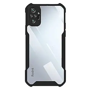 Brussel Back Cover For Redmi Note 10 Pro/ Redmi Note 10 Pro Max ( Poly Carbonate; TPU|Black )