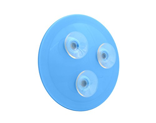 Sanwood 6650921 Nelly Kosmetikspiegel 5-fach Vergrößerung Aufsatzspiegel mit Saunäpfen und farbigem Rand, Acryl, aqua, 15.7 x 15.7 x 2.5 cm - 3