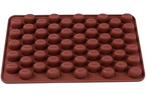 Selecto Bake 55 Mini molde de silicona para granos de café, utensilios para hornear, chocolate, pastelería, decoración, hielo, caramelo, mantequilla, gelatina, molde casero