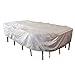 Produktbild Gartenmöbelbezug Outdoor Couchtisch Staubdichter Sonnenschutz Regen, Garten, Blume, Pflanze, Gewächshausscheune, Balkon, Limousine, Terrasse rechteckig, Silber + Schwarz ( Size : 235X135X94CM )