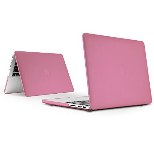 E-Tree MacBook Pro 13 Retina Hülle Schale, Ultra Slim Hartschale Tasche Cover Shell, Tastatur Abdeckung Schutzhülle für Apple MacBook Pro 13.3 Zoll mit Retina Display Modell:A1502 und A1425 - Rosa