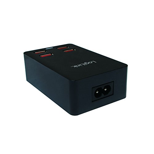 LogiLink PA0138 Fast Charge USB Multiport Ladegerät/Ladestation, 4-Port, 5V/22W mit eingebautem Intelligent-IC schwarz - 3