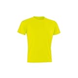 Mangas raglán. Spiro Camiseta Modelo Aircool Para Hombre (Mediano (M)/Amarillo Fluorescente)