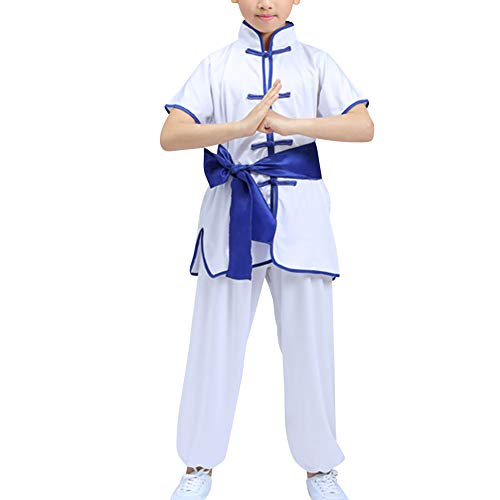 uirend Arts Martiaux Vêtements Enfants Ensembles - Filles Garçons Chinois Traditionnel Wing Chun Shaolin Tai Chi Kung Fu Taekwondo Formation Performance Costumes