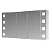 Produktbild Eurosan 3-türiger Spiegelschrank, Superflach, Integrierte LED-Frontbeleuchtung, Breite 120 cm, Weiß, New York, NY120