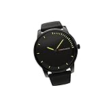 intelligente Uhr Runde Bildschirm Bluetooth IP68 wasserdicht Aufladung Quarzwerk S68 ( Color : Black )