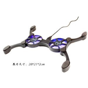 USB-Mini-Octopus Laptop Notebook Lüfter Kühler Cooling Pad Faltung Coller Lüfter mit Retail-Box – schwarz - 3