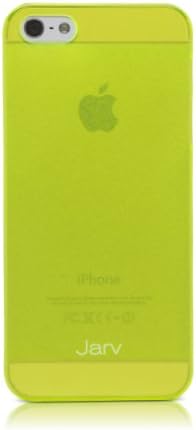 Jarv Super Slim Flexi Snap-on Case for iPhone 5 - Frustration-Free Packaging - Clear Neon Green