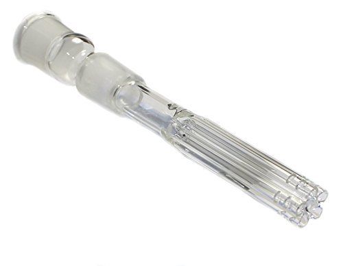 budawi® - Diffuser Adapter L.13 cm (Percolator Kupplung) für 18.8er Chillum, für Glas Kopf, Zylinder-zubehör, Heavy-Kupplung
