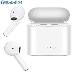 Écouteurs sans Fil, Bluetooth 5.0, écouteurs 3D, Isolation sonore avec Micro, étanche IPX5, étui de Chargement Portable élégant