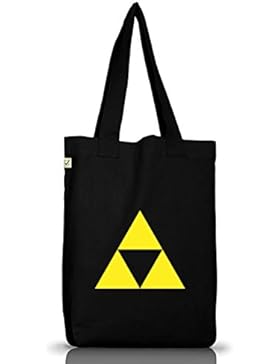 Shirtstreet24, TRIFORCE, Jutebeutel Stoff Tasche Earth Positive
