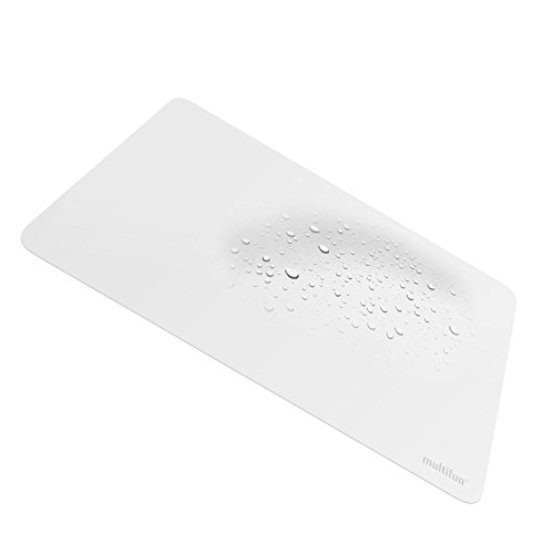 multifun Gaming Mauspad Mouse Pad Wasserdicht Ultra Dünnes rutschfeste Gummi mousepad für Mac in 4 Farben,26×20×0.04cm (Weiß) - 4
