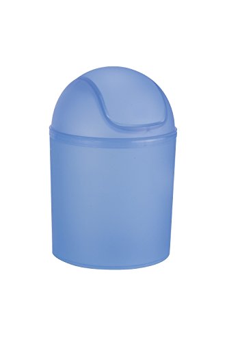 WENKO 15296100 Schwingdeckeleimer Arktis Blau, Fassungsvermögen 1.5 L, Kunststoff - Polypropylen, 13.5 x 20.5 x 13.5 cm, Blau