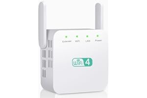 GBOKYN Estensore di portata WiFi, ripetitore di segnale WiFi, 2.4G 300Mbps WiFi Extender Booster Wireless con porta LAN, supporto AP/RPMode, compatibile con tutti i router