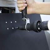 ? Efecto remachado suave. RanDal Adaptador De Taladro Cabeza De Pistola De Remachadora Eléctrica - Negro