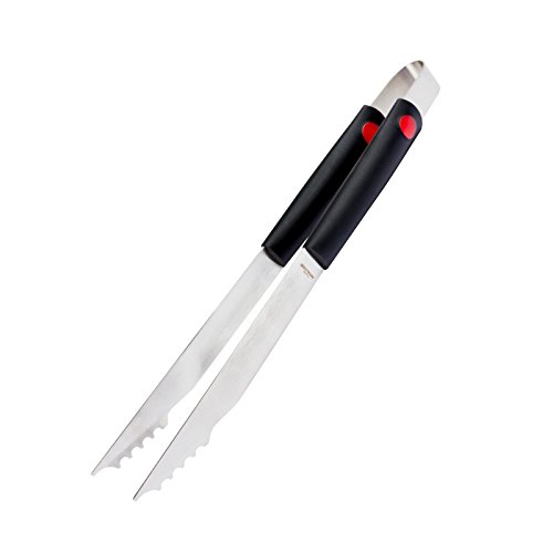 Westmark Grillzange, Länge: 40 cm, Rostfreier Edelstahl/Kunststoff, Silber/Schwarz/Rot, 15052280