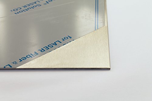 3 mm Edelstahlblech V2A 1.4301 K240 geschliffen einseitig Folie – 200 mm x 400 mm - 3