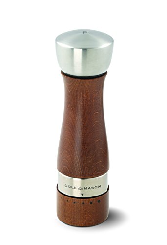 Cole & Mason H301921G Oldbury Walnußholz / Edelstahl 190 mm Pfeffer-Mühle