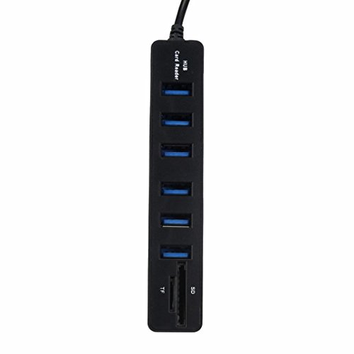 Bescita 2 in1 TF -Kartenleser 2.0 + Super Speed USB 2.0 6 Port Splitter HUB - 3