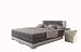 Produktbild SalesFever® LED-Boxspringbett 180x200 Brooklyn | Grau-Weiß | H3 Bonellfederkern-Matratze + Hochwertiger Topper | FSC® 100%