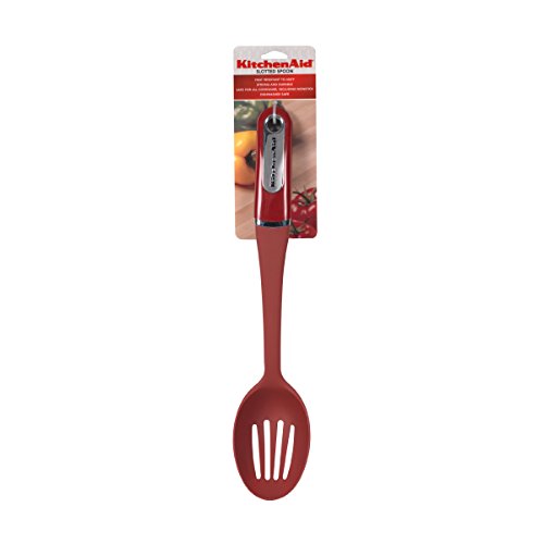 KitchenAid Schlitzkelle, Silikon Schlitz Löffel, Farbe: ROT - 3