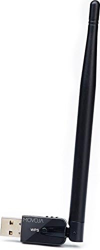 Wifi Stick 300 Mbit/s USB 2.0 Plug and Play Newest Model with Integrated Signal Amplifier/High Speed/Inside Black